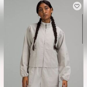 lululemon athletica lab woven Light Gray Zip-Up Women’s Jacket
